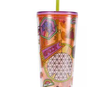 🎉Starbucks Collection Disney's EPCOT Tumbler Cup Straw Pin Pack Authentic New